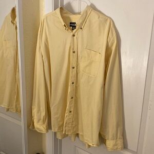Eddie Bauer 3XL Relaxed Fit Long Sleeve Button Front Shirt 100% Cotton
